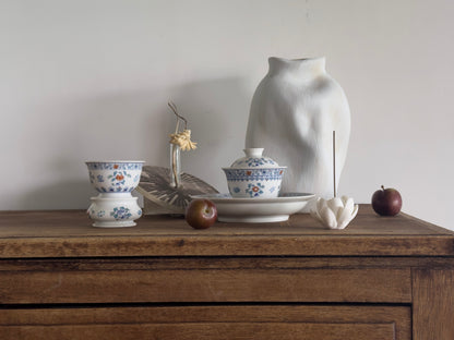 Ming Garden | Doucai-Inspired Gaiwan & Incense Set (Large)