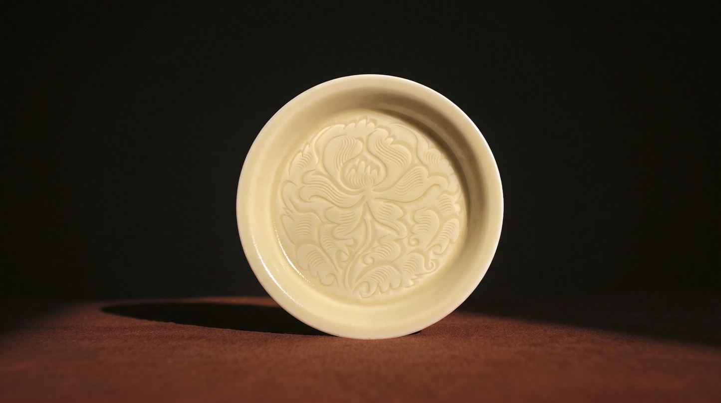 Pale Bloom | Honey Yellow Glaze Floral Relief Tea Set (Teapot)