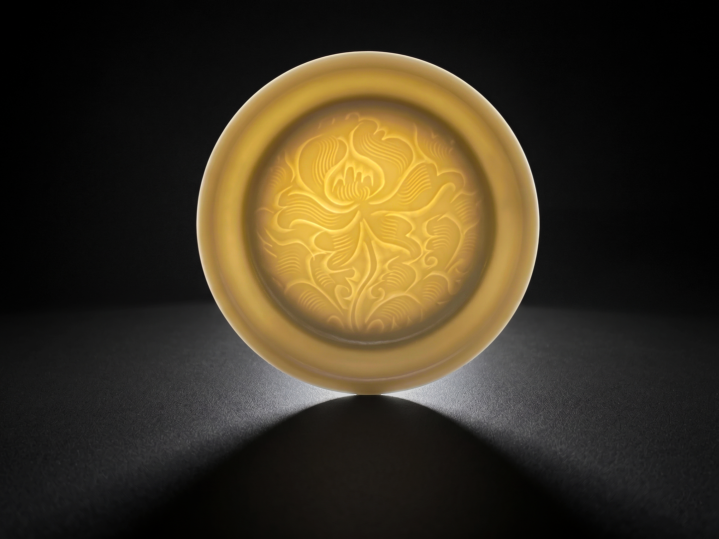 Pale Bloom | Honey Yellow Glaze Floral Relief Tea Set (Teapot)