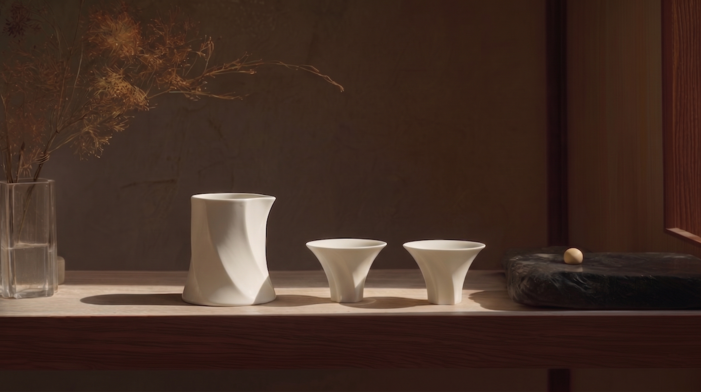 Micro Breeze | Paper White Fairness Cup & Teacup Set