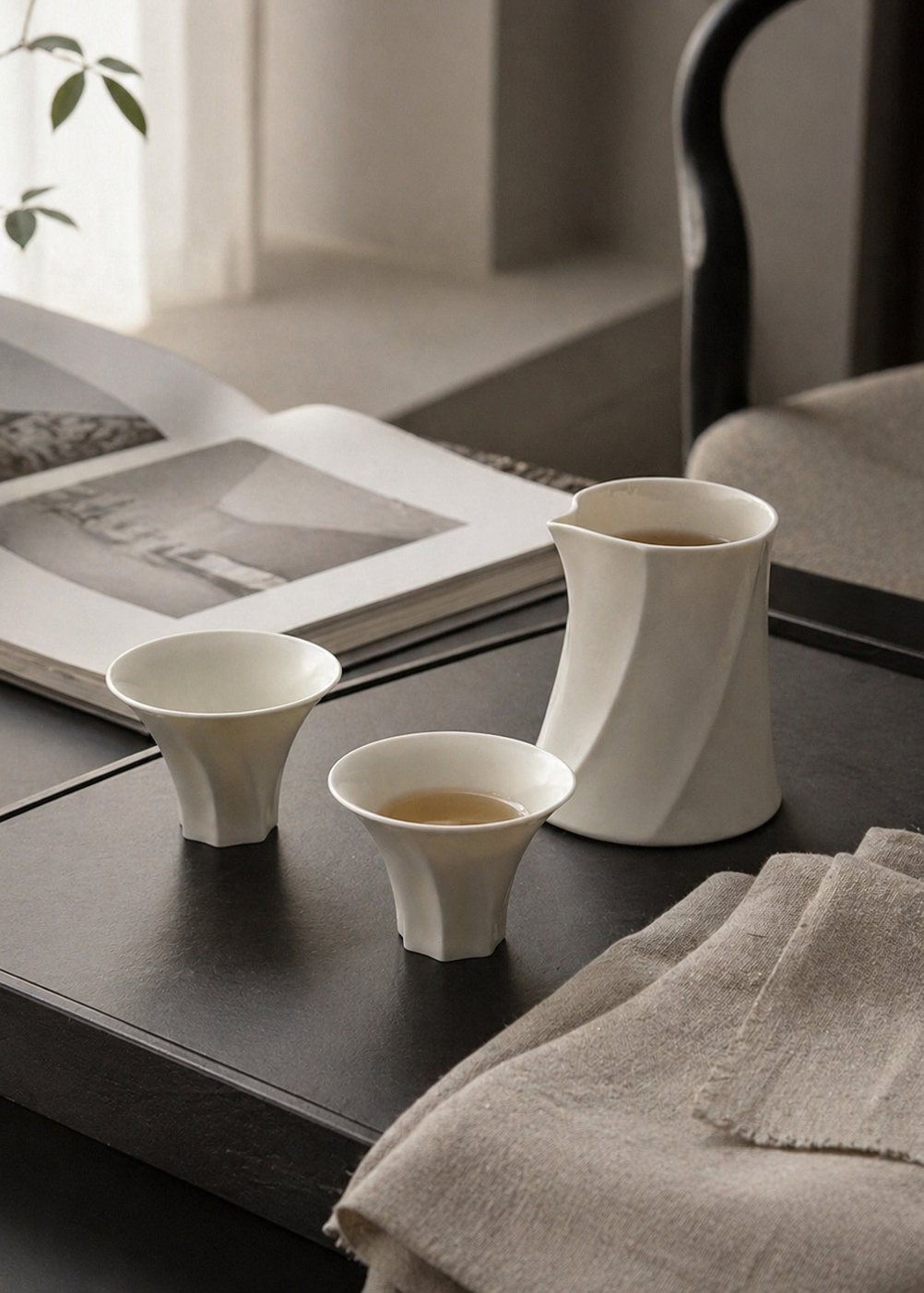 Micro Breeze | Paper White Fairness Cup & Teacup Set